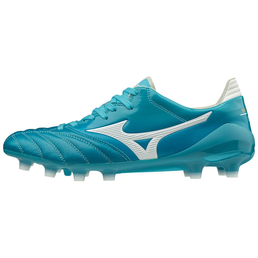 Tacos de Futbol Mizuno MORELIA NEO II JAPAN Para Mujer Azules Turquesa/Blancos 4807253-CG